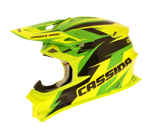 Шолом для мотокросу Cassida Cross Pro - зелено-жовтий / XXL (63-64) Шолом для мотокросу Cassida Cross Pro - зелено-жовтий / XXL (63-64)