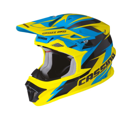 Шолом для мотокросу Cassida Cross Pro - синьо-жовтий / М (57-58) Шолом для мотокросу Cassida Cross Pro - синьо-жовтий / М (57-58)