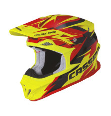 Шолом для мотокросу Cassida Cross Pro - червоно-жовтий / 2XL (63-64)