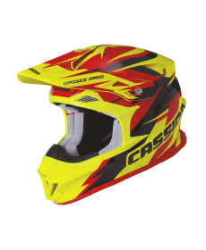 Шолом для мотокросу Cassida Cross Pro - червоно-жовтий / 2XL (63-64)