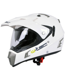  Мотоциклетний шолом W-TEC NK-311 enduro + BLENDA 2019 - розмір L(59-60) / білий блиск