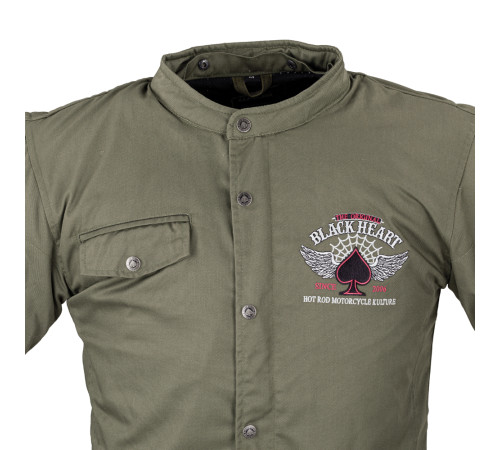Чоловіча мотокуртка W-TEC Black Heart Hat Skull Jacket - хакі/5XL Чоловіча мотокуртка W-TEC Black Heart Hat Skull Jacket - хакі/5XL