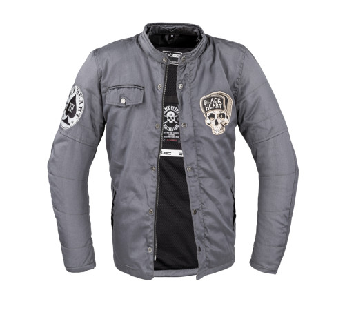 Чоловіча мотокуртка W-TEC Black Heart Garage Built Jacket - сірий/4XL Чоловіча мотокуртка W-TEC Black Heart Garage Built Jacket - сірий/4XL