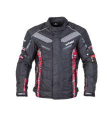 Чоловіча мотокуртка W-TEC Kamicer NF-2100 - чорно-червоний / 3XL
