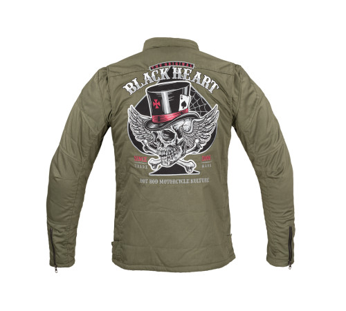 Чоловіча мотокуртка W-TEC Black Heart Hat Skull Jacket - хакі/S Чоловіча мотокуртка W-TEC Black Heart Hat Skull Jacket - хакі/S