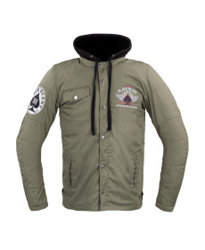 Чоловіча мотокуртка W-TEC Black Heart Hat Skull Jacket - хакі/M