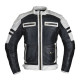 Чоловіча шкіряна мото куртка W-TEC Esbiker - чорно-біла/5XL