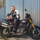 Чоловіча шкіряна мото куртка W-TEC Esbiker - чорно-біла/5XL