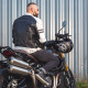 Чоловіча шкіряна мото куртка W-TEC Esbiker - чорно-біла/5XL