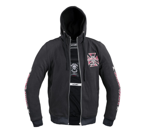 Чоловічий світшот з капюшоном W-TEC Black Heart Vintage Iron - чорний/XXL Чоловічий світшот з капюшоном W-TEC Black Heart Vintage Iron - чорний/XXL