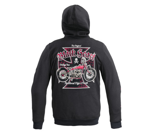 Чоловічий світшот з капюшоном W-TEC Black Heart Vintage Iron - чорний/XXL Чоловічий світшот з капюшоном W-TEC Black Heart Vintage Iron - чорний/XXL
