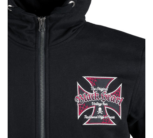 Чоловічий світшот з капюшоном W-TEC Black Heart Vintage Iron - чорний/5XL Чоловічий світшот з капюшоном W-TEC Black Heart Vintage Iron - чорний/5XL