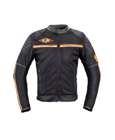 Чоловіча літня мото-куртка W-TEC 2Stripe - чорний / 6XL