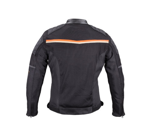 Чоловіча літня мото-куртка W-TEC 2Stripe - чорний / 6XL Чоловіча літня мото-куртка W-TEC 2Stripe - чорний / 6XL