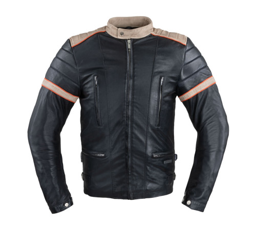 Чоловіча шкіряна мотокуртка W-TEC Hellsto - чорний / 3XL Чоловіча шкіряна мотокуртка W-TEC Hellsto - чорний / 3XL