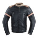 Чоловіча шкіряна мотокуртка W-TEC Hellsto - чорний / 3XL
