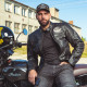 Чоловіча шкіряна мото куртка W-TEC Black Heart Wings Leather Jacket - чорний/XL
