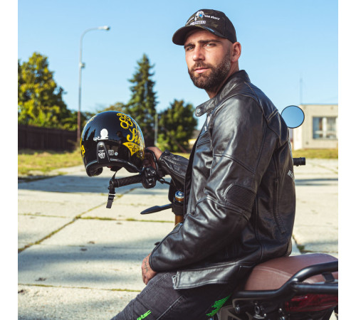 Чоловіча шкіряна мото куртка W-TEC Black Heart Wings Leather Jacket - чорний/XL Чоловіча шкіряна мото куртка W-TEC Black Heart Wings Leather Jacket - чорний/XL