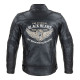 Чоловіча шкіряна мото куртка W-TEC Black Heart Wings Leather Jacket - чорний/3XL