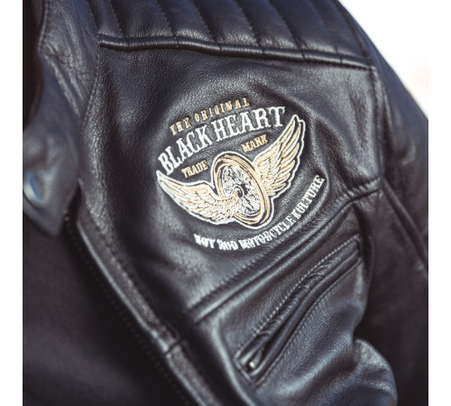 Чоловіча шкіряна мото куртка W-TEC Black Heart Wings Leather Jacket - чорний/3XL Чоловіча шкіряна мото куртка W-TEC Black Heart Wings Leather Jacket - чорний/3XL