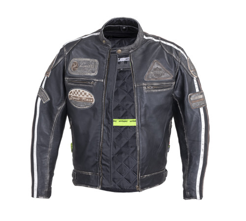 Чоловіча шкіряна мотокуртка W-TEC Sheawen Vintage - чорна/розмір XXL Чоловіча шкіряна мотокуртка W-TEC Sheawen Vintage - чорна/розмір XXL