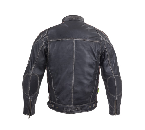 Чоловіча шкіряна мотокуртка W-TEC Sheawen Vintage - чорна/розмір 5XL Чоловіча шкіряна мотокуртка W-TEC Sheawen Vintage - чорна/розмір 5XL