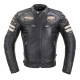 Чоловіча шкіряна куртка W-TEC Milano - чорний / 3XL