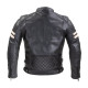 Чоловіча шкіряна куртка W-TEC Milano - чорний / 3XL
