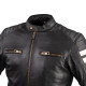 Чоловіча шкіряна мотокуртка W-TEC Stripe - чорний / 4XL