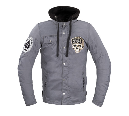 Чоловіча мотокуртка W-TEC Black Heart Garage Built Jacket - сірий/5XL Чоловіча мотокуртка W-TEC Black Heart Garage Built Jacket - сірий/5XL