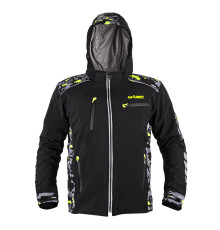  Чоловіча мото-куртка з капюшоном Softshell W-TEC Kybero - розмір M / чорний