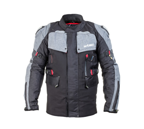 Чоловіча мотокуртка W-TEC Tomret NF-2220 - чорно-сірий / XL Чоловіча мотокуртка W-TEC Tomret NF-2220 - чорно-сірий / XL