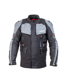 Чоловіча мотокуртка W-TEC Tomret NF-2220 - чорно-сірий / 3XL