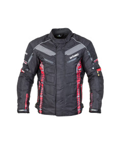Чоловіча мотокуртка W-TEC Kamicer NF-2100 - чорно-червоний / XXL