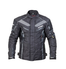 Чоловіча мотокуртка W-TEC Kamicer NF-2100 - чорно-сірий / 5XL