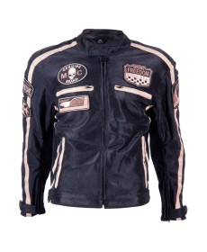 Літня мотокуртка BOS 6488  Black- чорна/3XL