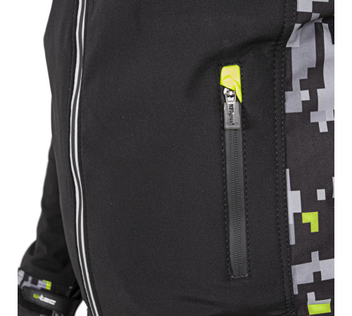 Чоловіча мото-куртка з капюшоном Softshell W-TEC Kybero - розмір 5XL / чорний Чоловіча мото-куртка з капюшоном Softshell W-TEC Kybero - розмір 5XL / чорний