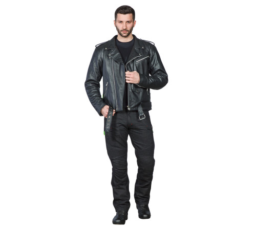 Шкіряна мотокуртка W-TEC Perfectis - чорний / XXL Шкіряна мотокуртка W-TEC Perfectis - чорний / XXL