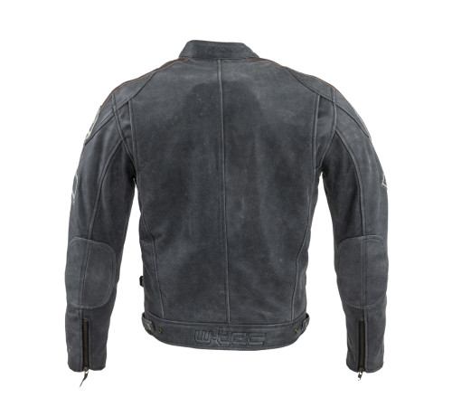Чоловіча шкіряна мотокуртка W-TEC Dark Vintage - чорний / розмір 6XL Чоловіча шкіряна мотокуртка W-TEC Dark Vintage - чорний / розмір 6XL