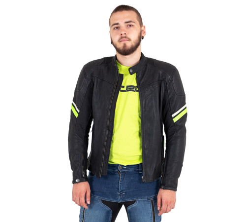 Шкіряна мото куртка W-TEC Montegi - Матовий чорний / 6XL Шкіряна мото куртка W-TEC Montegi - Матовий чорний / 6XL