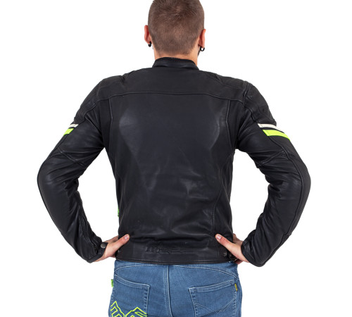 Шкіряна мото куртка W-TEC Montegi - Матовий чорний / 6XL Шкіряна мото куртка W-TEC Montegi - Матовий чорний / 6XL