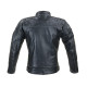 Шкіряна мото куртка W-TEC Losial - чорний / 5XL