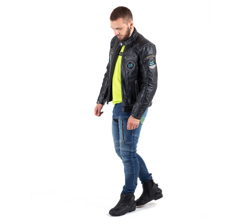 Шкіряна мото куртка W-TEC Losial - чорний / 5XL Шкіряна мото куртка W-TEC Losial - чорний / 5XL