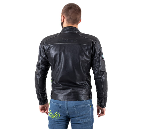 Шкіряна мото куртка W-TEC Losial - чорний / 5XL Шкіряна мото куртка W-TEC Losial - чорний / 5XL