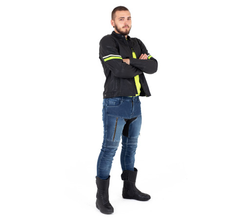 Шкіряна мото куртка W-TEC Montegi - Матовий чорний / 3XL Шкіряна мото куртка W-TEC Montegi - Матовий чорний / 3XL