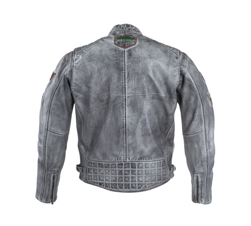 Чоловіча шкіряна мотокуртка W-TEC Sheawen Waxed Grey- сіра/розмір 4XL Чоловіча шкіряна мотокуртка W-TEC Sheawen Waxed Grey- сіра/розмір 4XL