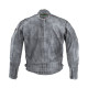 Чоловіча шкіряна мотокуртка W-TEC Sheawen Waxed Grey- сіра/розмір 4XL
