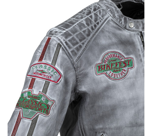 Чоловіча шкіряна мотокуртка W-TEC Sheawen Waxed Grey- сіра/розмір 4XL Чоловіча шкіряна мотокуртка W-TEC Sheawen Waxed Grey- сіра/розмір 4XL