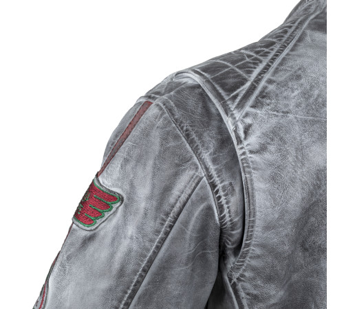 Чоловіча шкіряна мотокуртка W-TEC Sheawen Waxed Grey- сіра/розмір 4XL Чоловіча шкіряна мотокуртка W-TEC Sheawen Waxed Grey- сіра/розмір 4XL