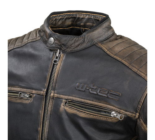 Шкіряна мото куртка W-TEC Mungelli - чорно-коричневий / 6XL Шкіряна мото куртка W-TEC Mungelli - чорно-коричневий / 6XL